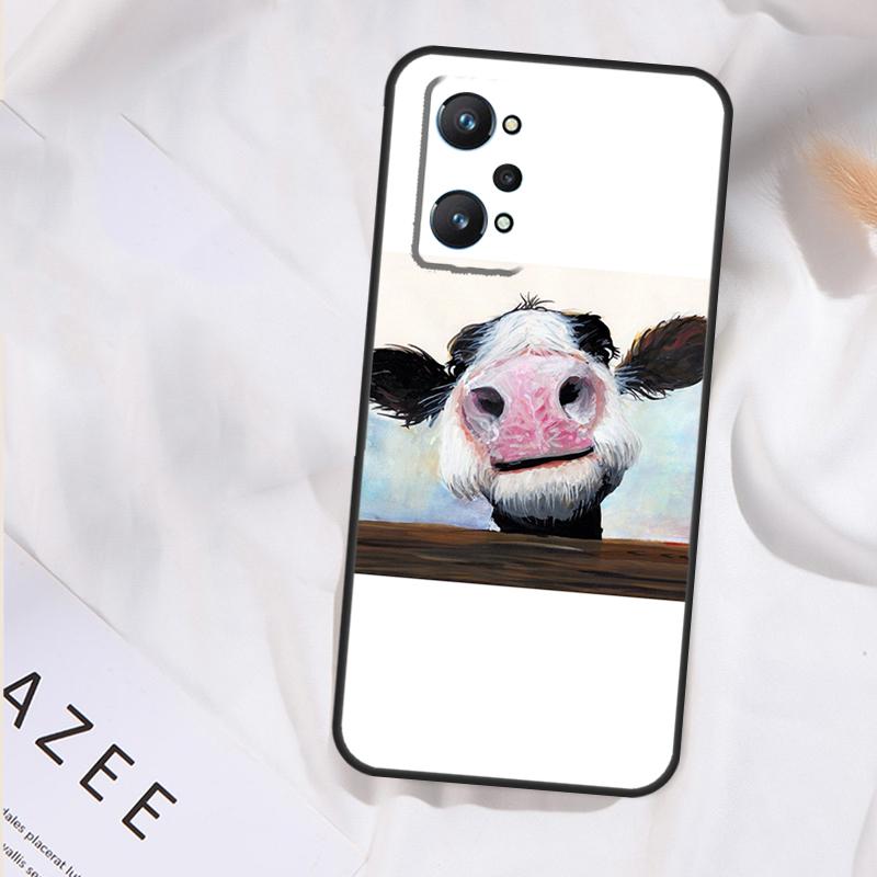 Cute Cow Moo Case For Realme GT7 Pro GT6 11 12 13 14 15 Pro Plus C55 C53 C35 C33 C61 C65 C67 C53 C71 C75