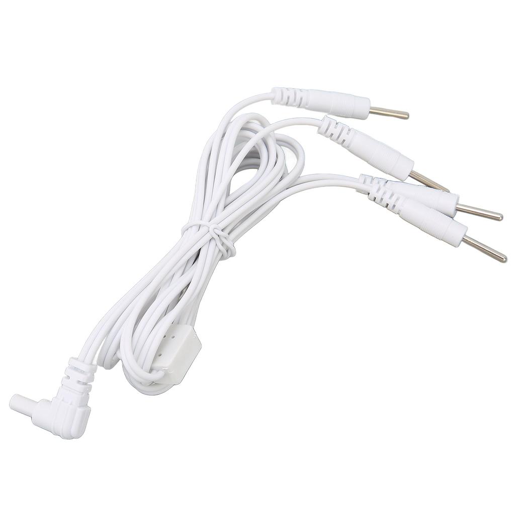 2.35mm Electrode Heat Wires 3.94ft TENS Unit Replacement Lead Wires Connector Cables for Electrotherapy Instruments