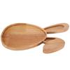 Rabbit Serving Tray Desktop Wood Plate Fruit Wooden Delicate Bunny Shaped Board Decor Baby Snack Containers Pizza Easter