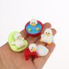 Adorable 7Pcs White Mini Duck Figurines Micro Animal Ornaments for Birthday Gift Home Living Room Decor