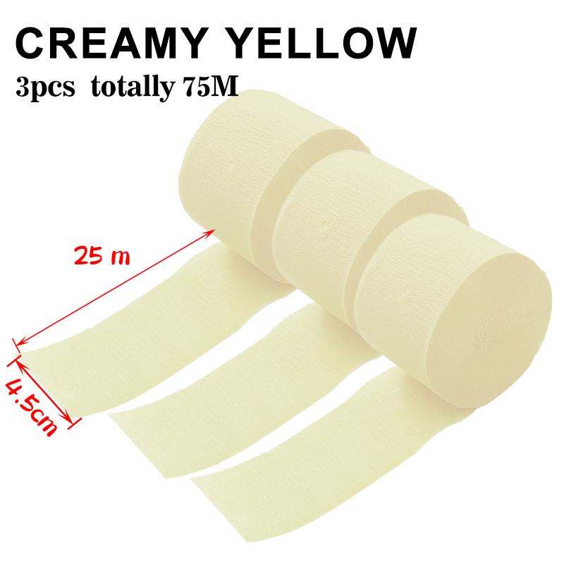 Rainbow 3Pcs/Set Crepe Paper Streamers For Wedding Birthday Party Backdrop Decoration Vibrant Multi-Colored Paper Crepe Garland Ribbon Decor