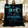 1pc Wednesday Outdoor Blanket Lightweight Flannel, Soft & Warm, All-Season Use for Sofa, Outdoor, Camping, Living Room, Office124