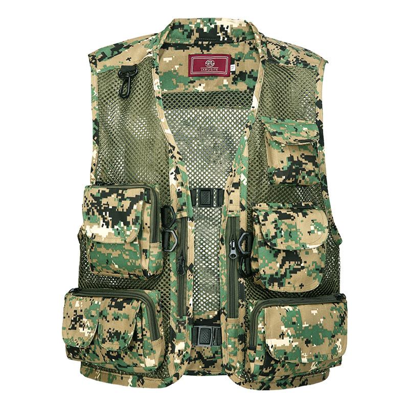 BEPAN Outdoor Leisure Sports Fishing Vest Mesh Breathable Vest Outdoor Mountaineering Multi Pocket Vest