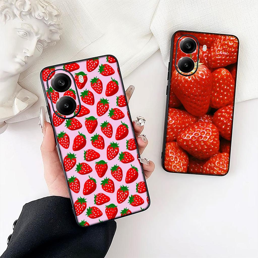 Cherry Strawberry Fruit Summer Avocado Cherry Phone Case for Xiaomi Redmi Note 12 11 10 A3 Pro 10A 10C 12C Note12 5G Soft Cover