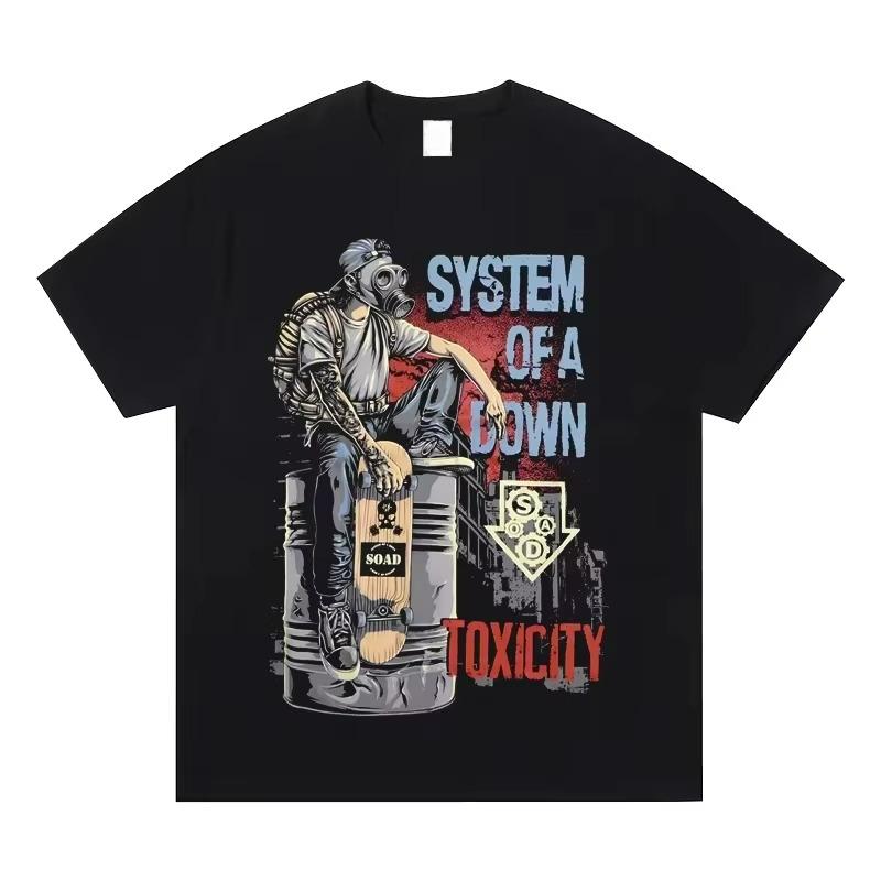 2025 Tričko kapely System of A Down Bavlna Měkké Letní Tričko Pánské Dámské Módní Tričko Pánské Rocková Hudba Streetwear Trička Topy