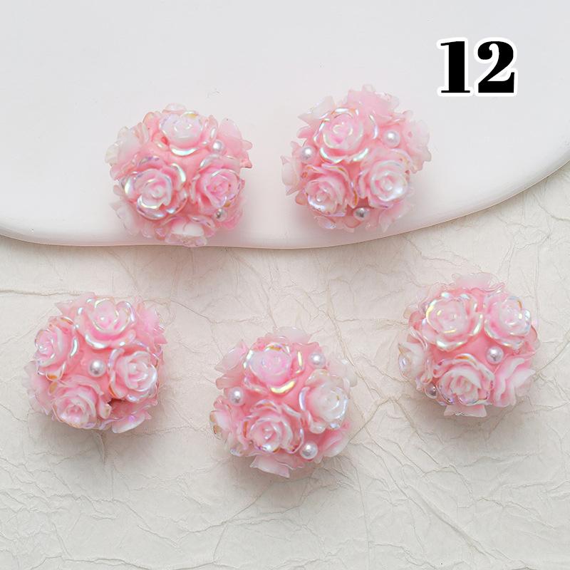 2Cm 10Pcs Charm Rose Polymer Clay Colorful Lover Acrylic Beads for Jewelry Making Diy Necklace Bracelets Earring Accessories New