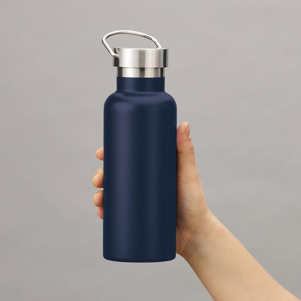 520ml Metal Handle Thermos Bottle with Handle Double Vacuum and Cold Water with Perfect for Outdoor and as a Gift for Day Insulated, Insulated,