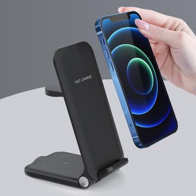 Vertical Folding Three-in-one Wireless Charger for Mobile Phone Headset Watch Charging Bracket