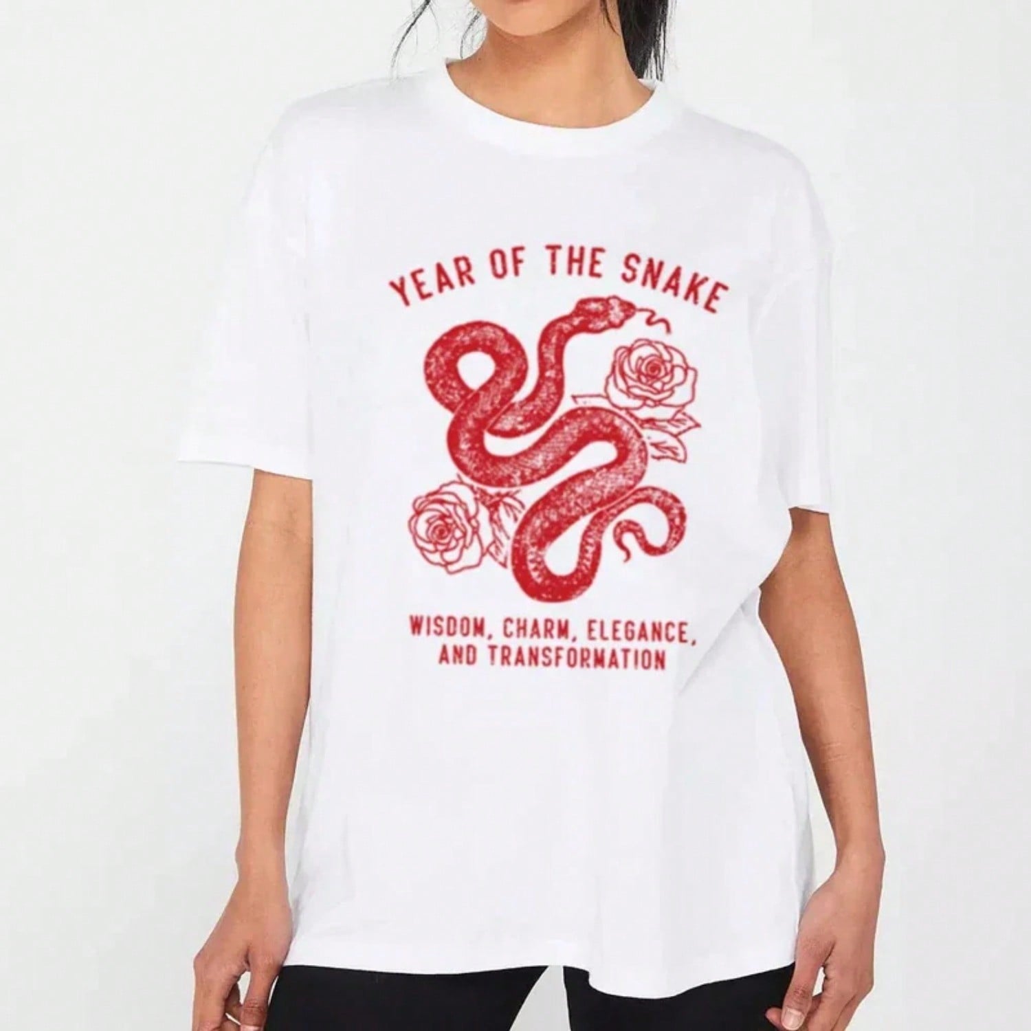 Year Of The Snake Retro T-Shirts For Wounisex 2025 Happy Chinese Lunar New Year T Shirt Unisex Vintage Snake Graphic Tees Gifts S разноцветный
