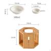 Rustic Bamboo Essential Oil Burner Wax Melt Warmer Table Centerpiece Wooden Candles Stand Tealight