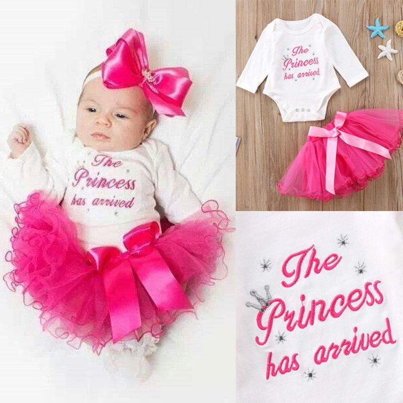 Buy Newborn Baby Girl Tutu Outfits Clothes Romper Bodysuit Playsuit