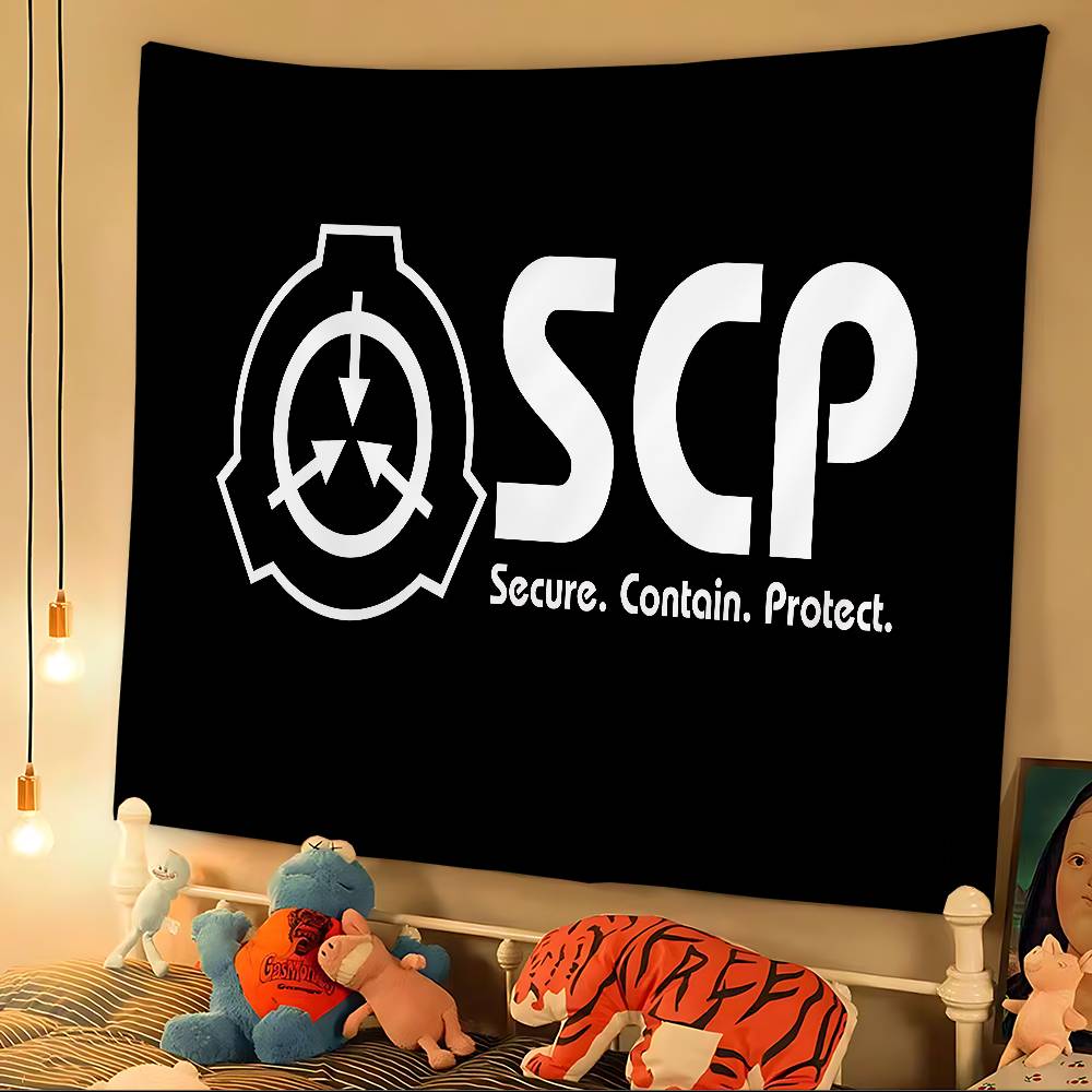 Popular Scp F-Foundation Game Foundation Cartoon Tapestry Art Science Fiction Room Home Decor Wall Hanging Home Decor
