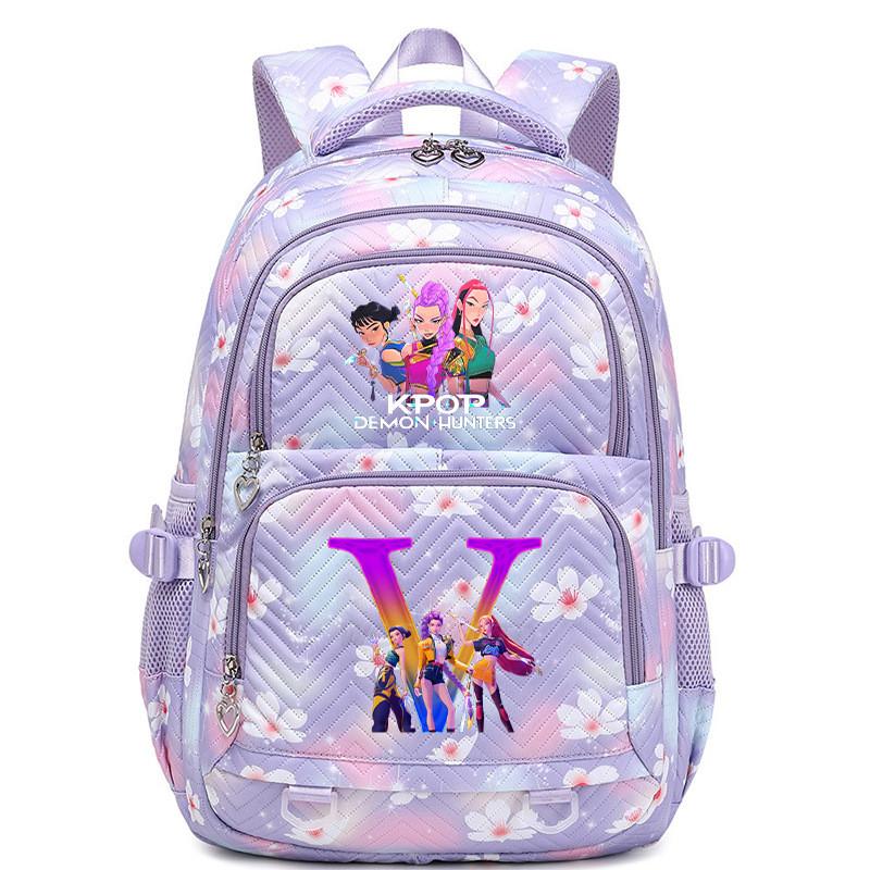 Kinder Mädchen Kpop Rumi Zoey Mira Buchstaben Aufdruck Student Schultasche Wasserdichter Rucksack