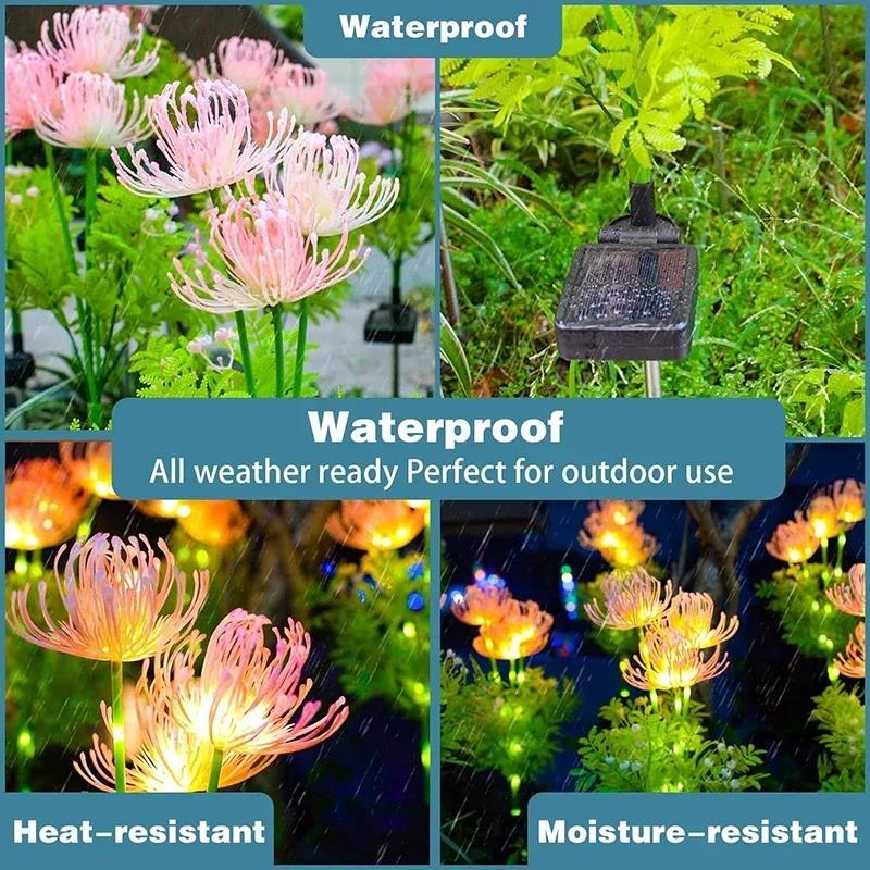 LED Solar Outdoor Garden Lights Waterproof Garland Light Garden Lawn Street Christmas Party Decora Solar Powered Flowers Lamp