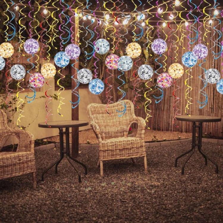 Discotheque Hanging Swirls Indoor Ceiling Hangings Unique Ceiling Art Enhancing Any Office Setting Great Gift Choice