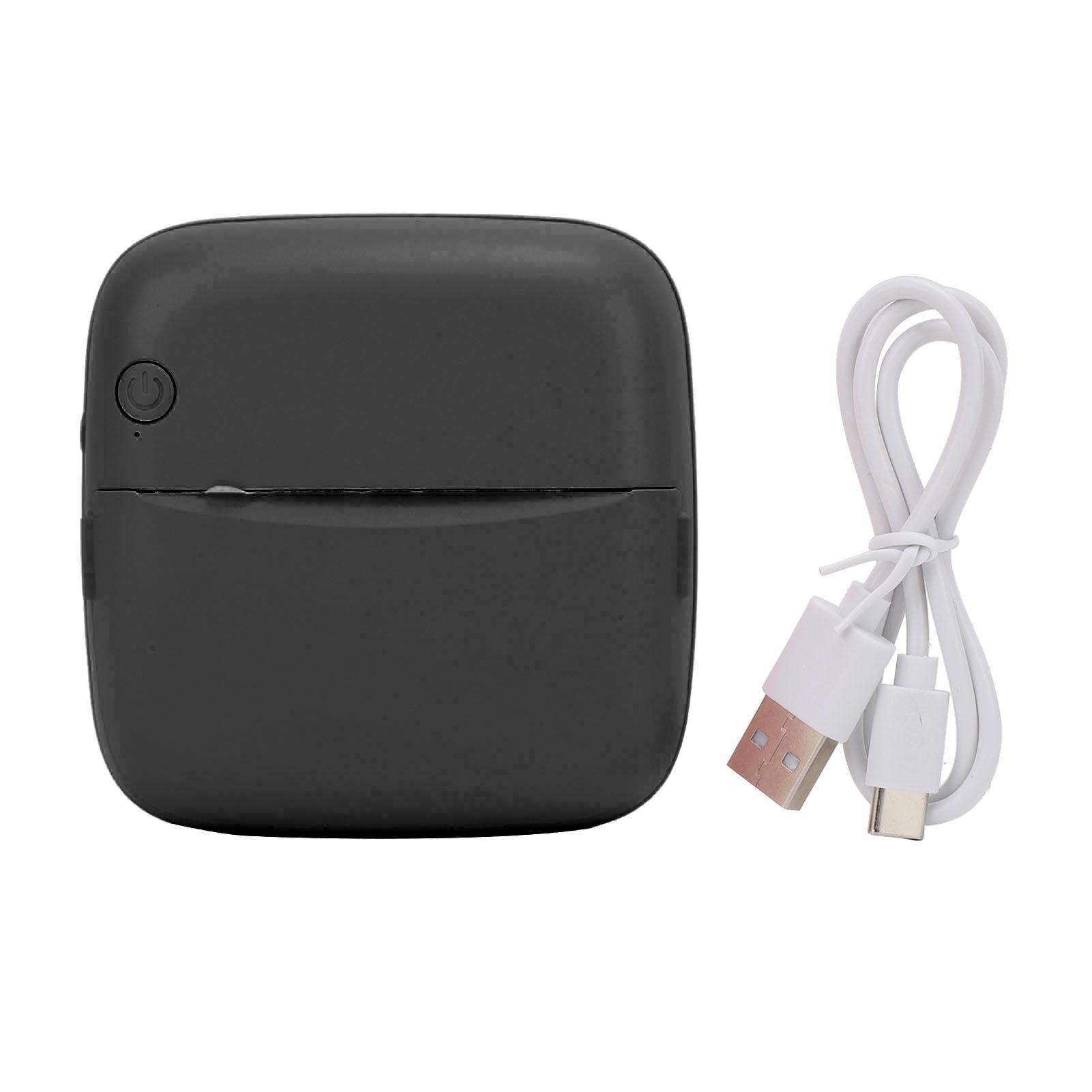 

Мини-принтер BT Black White RGB поддерживает приложения IOS и Android 200DPI 1200mAh Портативный без чернил чёрный