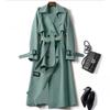 Wintermäntel Damen Lange Jacken Büro Dame Übermantel Zweireihig mit Gürtel Oberbekleidung Trendy Windbreaker Herbst Streetwear