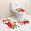 Christmas Bathroom Floor Mat Toilet Three-Piece Set