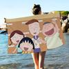 Catoon C-Chibi Maruko Chan Anime Beach Swimming Towel Soft Absorbent Washcloth Children's Gifts for Kids Travel Camping Gym