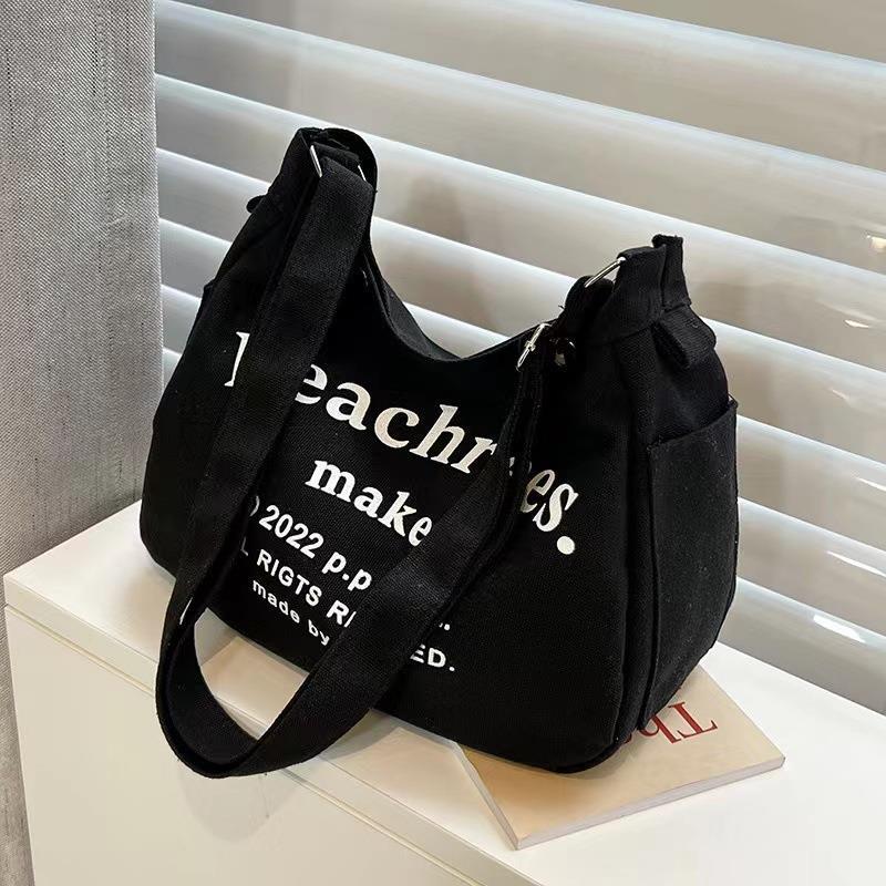 Canvas Crossbody Bag for Men  & Women, Casual Retro Style, Large Capacity Shoulder Tote with Adjustable Strap, Machine Washable