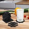 Halloween Wooden Spider Web Coaster Set Creative Hollow Desktop Coasters and Bowl Mats Festival Party Table Decoration Ornaments