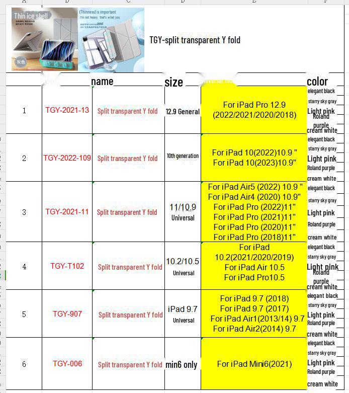 Průhledné ochranné pouzdro s otvorem pro pero pro Huawei Matepad 11.5S TGY - skládací design do tvaru Y