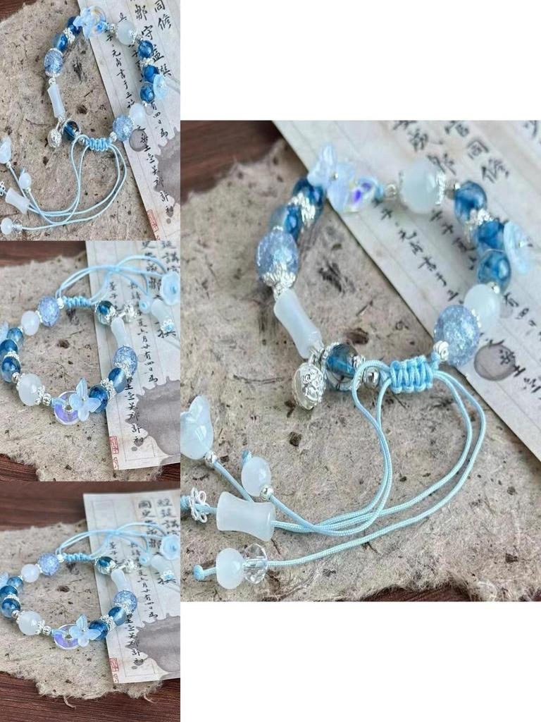 Chinese Floral Beaded Bracelet For Women Adjustable Handmade New Design