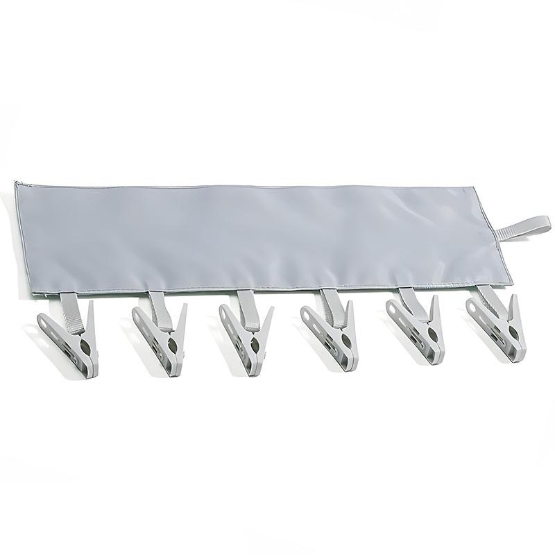 Cintre de voyage portable, Pinces à linge pliantes polyvalentes, Pinces pour chaussettes et sous-vêtements d'hôtel, Accessoires de voyage Corde à linge