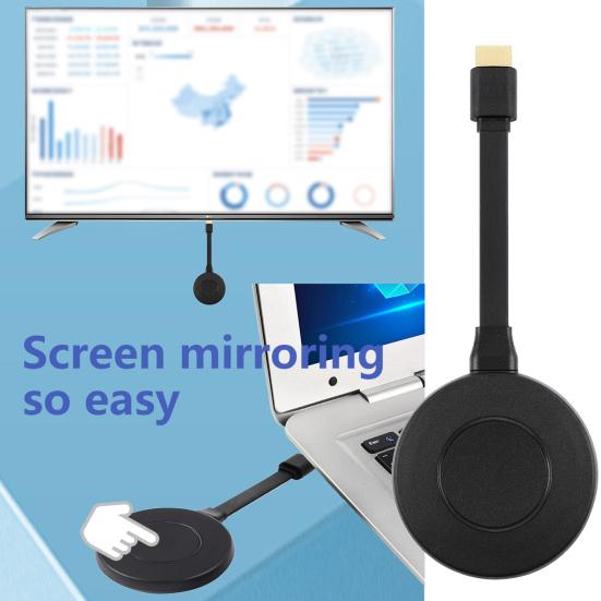 Wireless High-speed Transmitter & Receiver 4K/1080P 60Hz Dual-Mode Screen Mirroring Extender for Laptop PC TV  50m Range Plug-in-Play Display Adapter