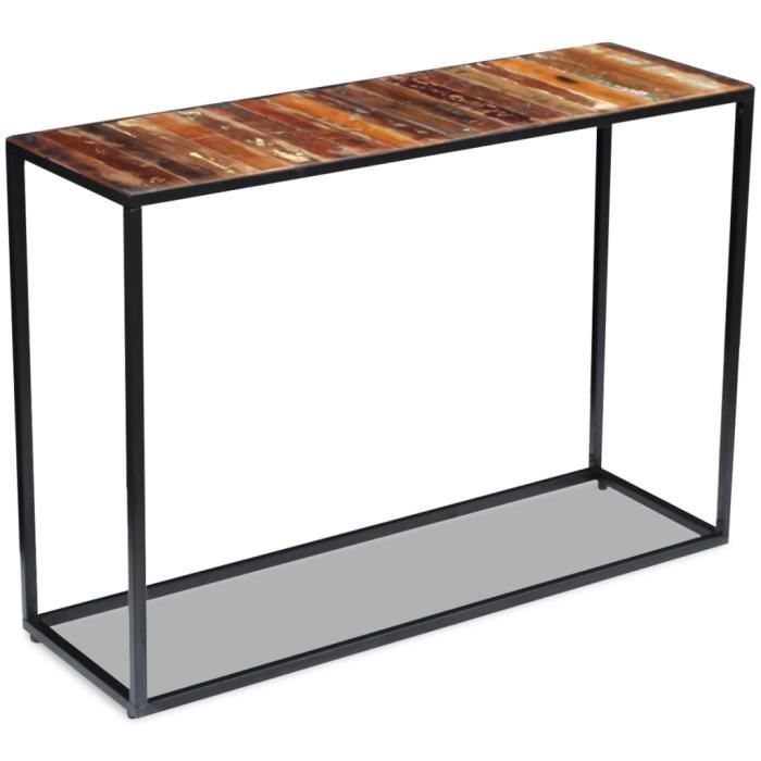 VidaXL Table console Bois de récupération massif 110 x 35 x 76 cm