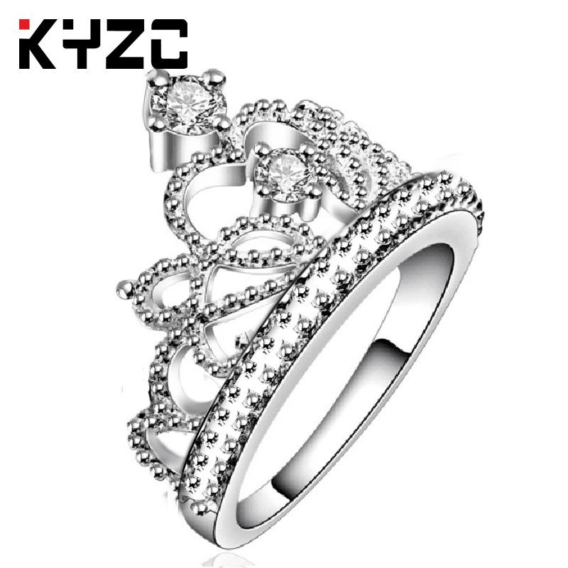 Style Jewelry Crown Series Ring Women'S Diamond Ring Personality High Carbon Ring