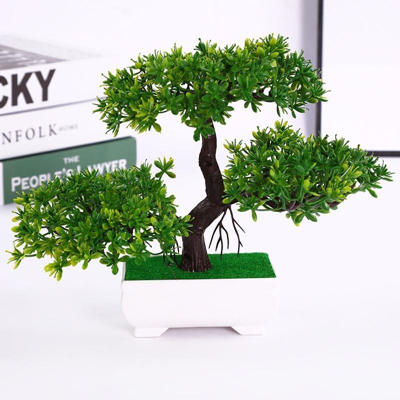 Pine The Greeting Guests Artificial Bonsai Plastic Plant Living Room Office And