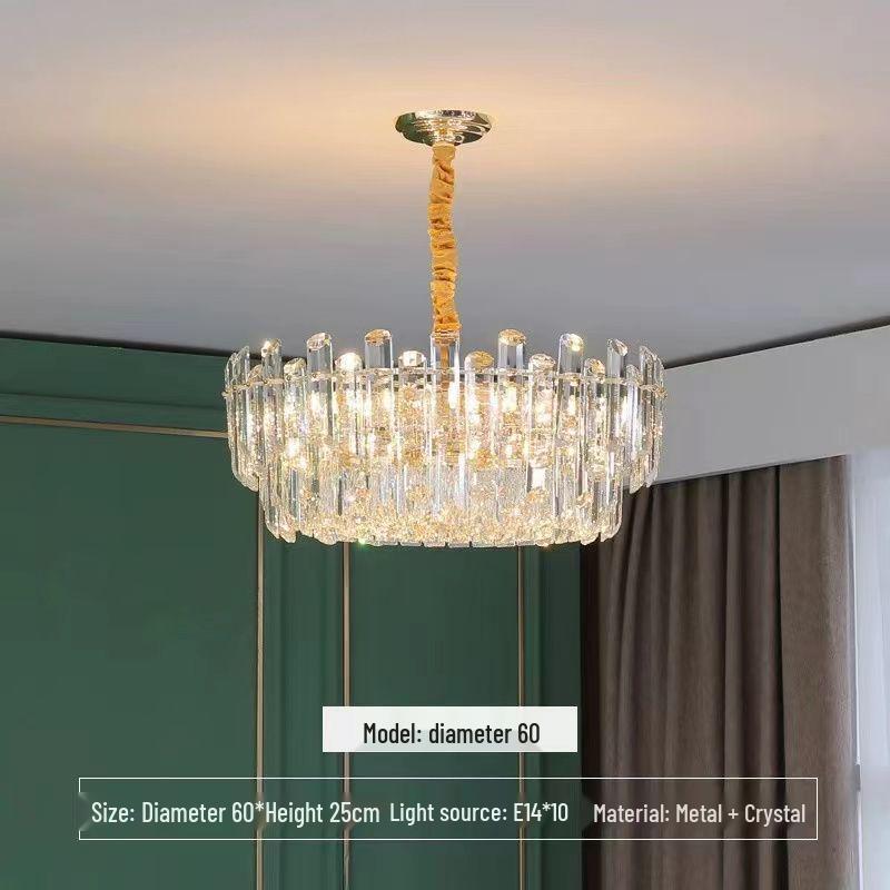 Luxurious Postmodern Crystal Chandelier - Modern Minimalist Lighting Fixture for Living Room, Bedroom, or Restaurant
