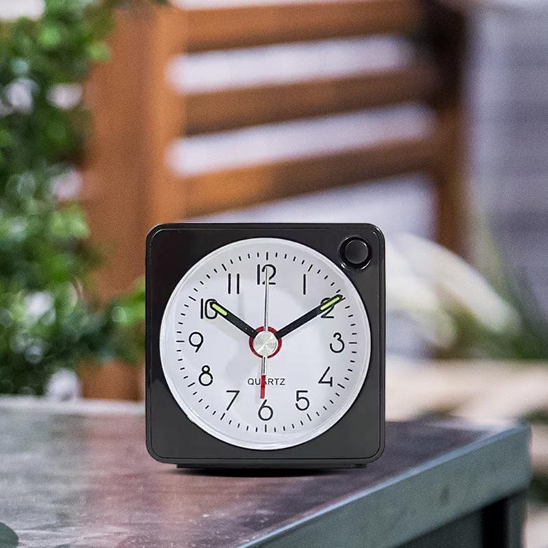 

Student Travel Mini Silent Bedside Alarm Clock - Pocket Size with Unique Design