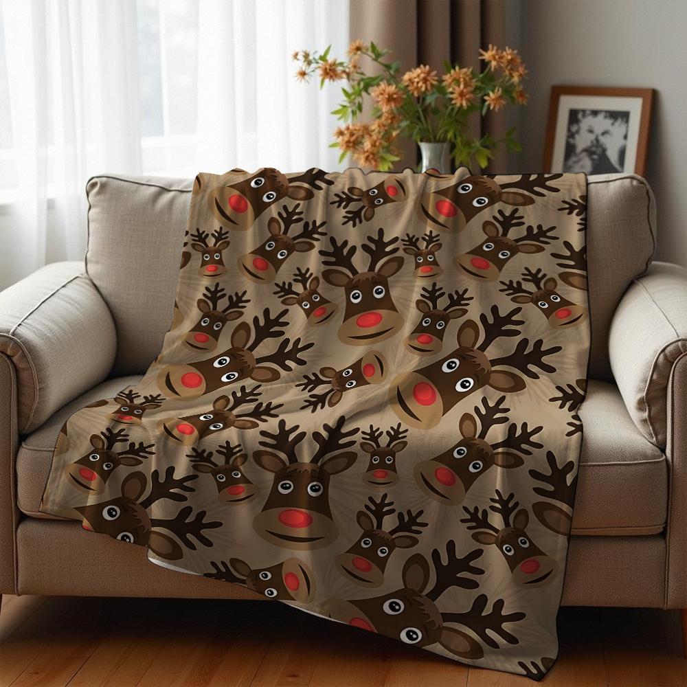 Neutral Gray Monochrome Anime Cartoon Flannel Blanket Soft Warm Throw for Bedroom Sofa Car Kids Holiday Gift