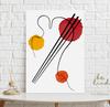 Plakat kandinsky sushi kompozycja