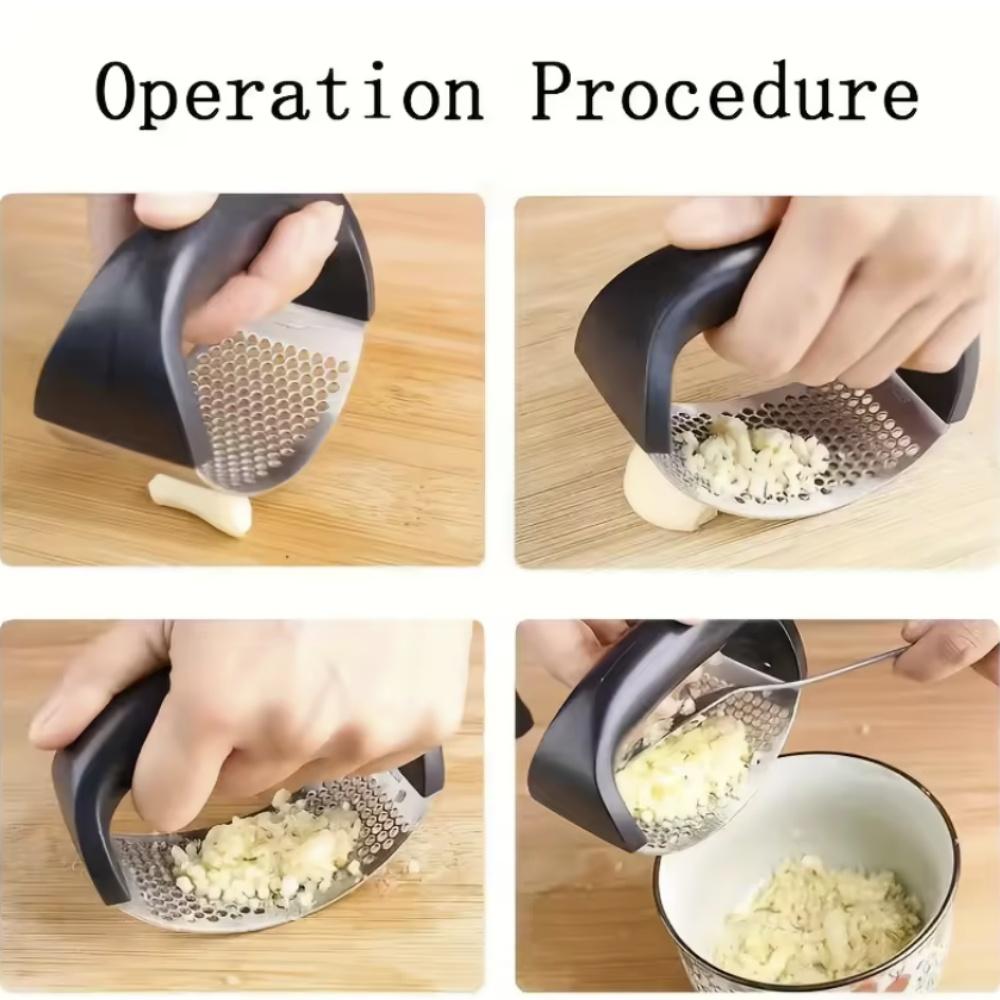 Nerezový lis na česnek Drtič Ruční mlýnek na česnek Sekání Nástroj na česnek Ovoce Zelenina Nářadí Kuchyňské doplňky Gadget
