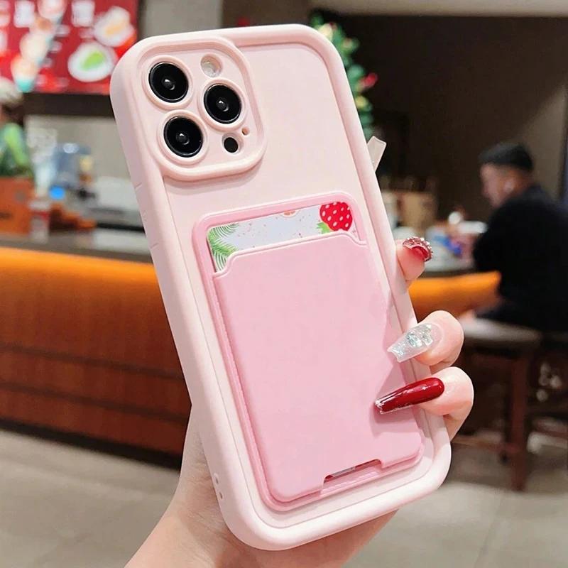 Luxury Silicone Wallet Phone Case For iPhone 17 16 15 14 13 12 11 Pro Max Plus X XR XS Card Holder Slot Shockproof Back Cover