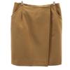 Made In France Midi Length Wrap Skirt 40 Brown Women Used