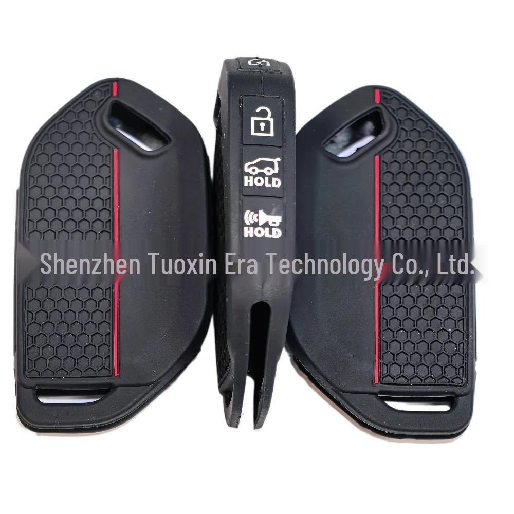 Honeycomb Silicone Key Case for 2023-2026 Kia K5/Telluride 7-Button Remote