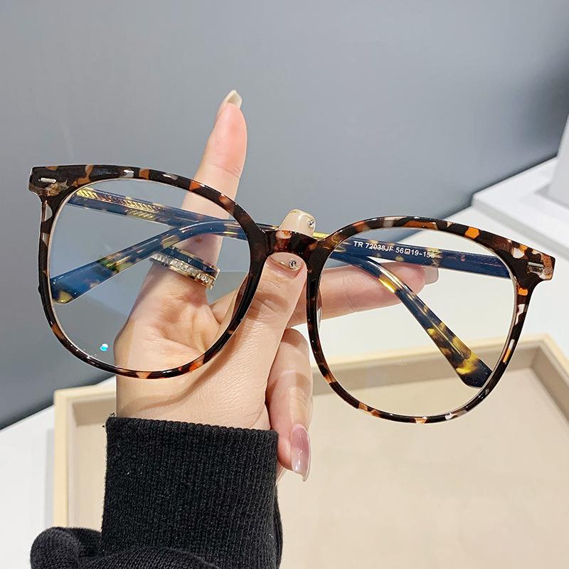 Plate Pin Leg Flat Mirror Anti-Blue Light Retro Myopia Optical Glasses Frame Unisex