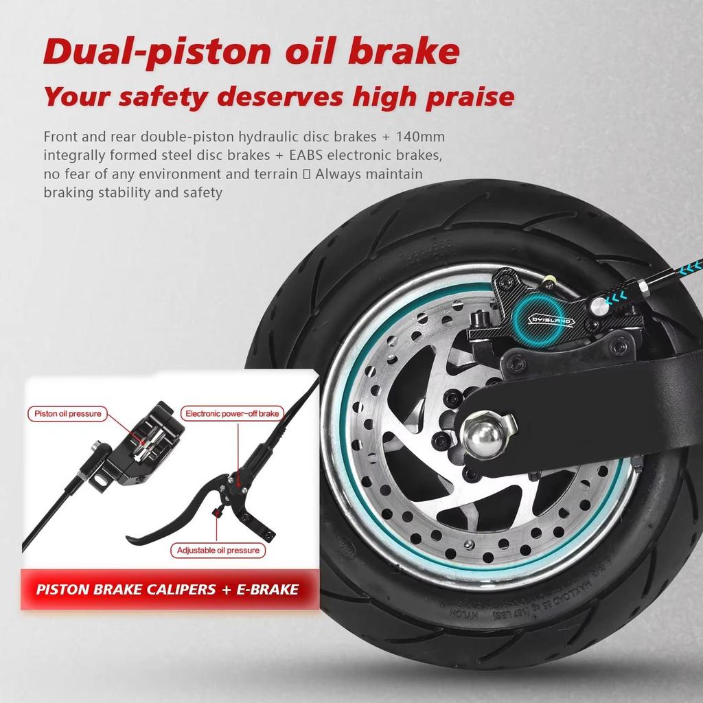 New E-scooter Q7Pro Escooter 3200W Dual Motor 52V19AH Battery Dual Drive 10 Inch Adult E-Scooter Silent Tire Foldable Electric Scooter