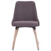 Chaises de salle à manger - CEN - Lot de 2 - Tissu taupe - Pieds en bois massif