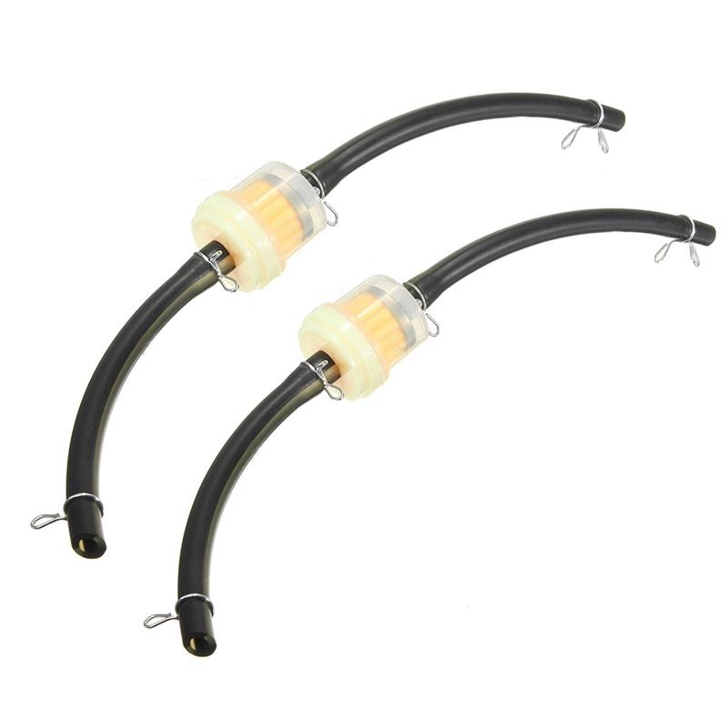 7Pcs Set Gasoline Filter with Oil Tube Hosepipe Clamp Fuel Petrol Inline Hose Pipe with Clips Universal Gas Fuel Oil Filter Pipe