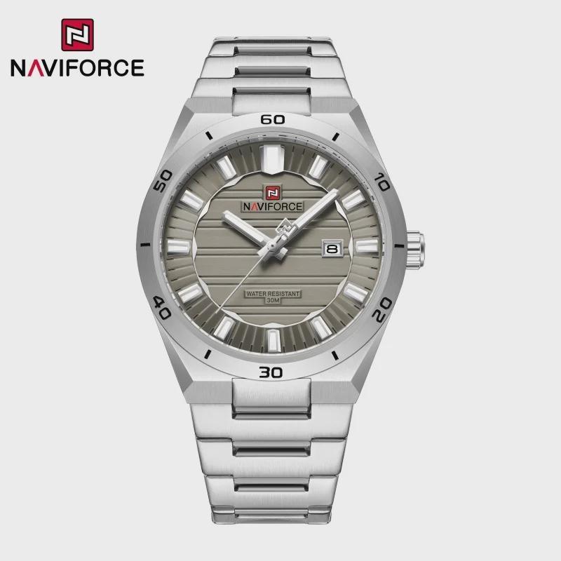 Stainless Steel Men's Wristwatch Waterproof Simple Fashion with Night Glow Pointer Calendar Display Male Watches