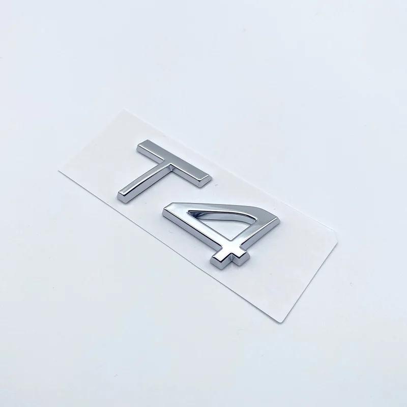 ABS Letters Numbers Emblem B4 B5 T4 T5 T6 T8 Trunk Lid Badge Decal Car Sticker for Volvo V60 Glossy Black Chrome