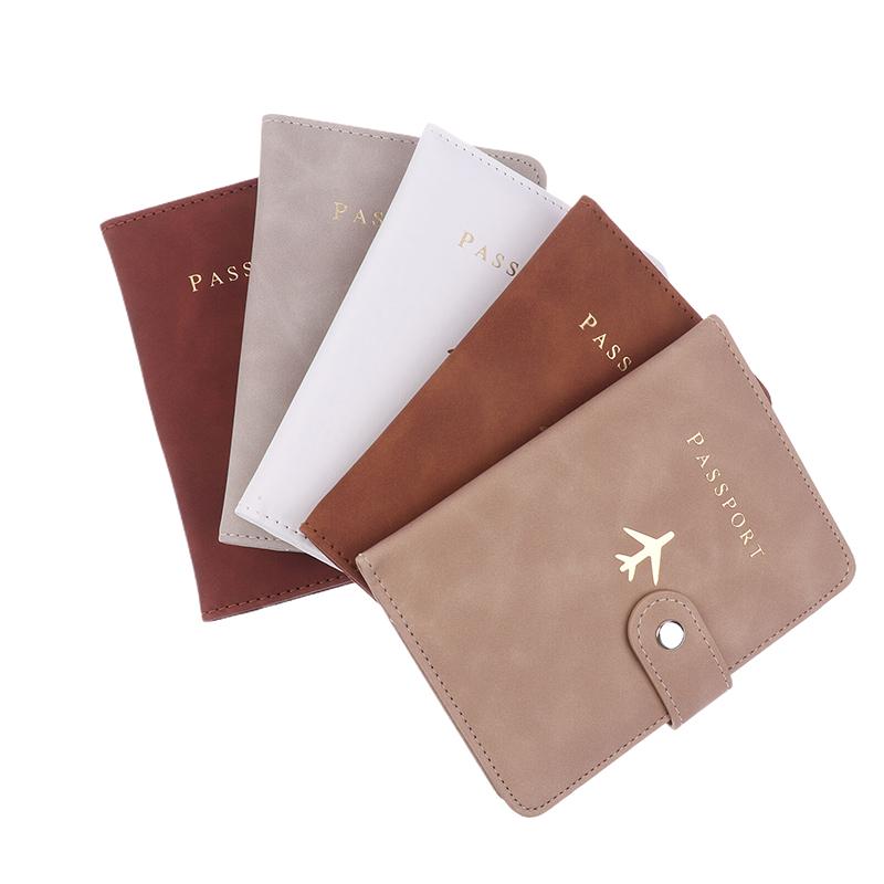 1Pc Id Holder With Airplane Clasp Pu Leather Travel Passport Cover Multiple Card Slots Passport Holder Unisex Travel Organizer