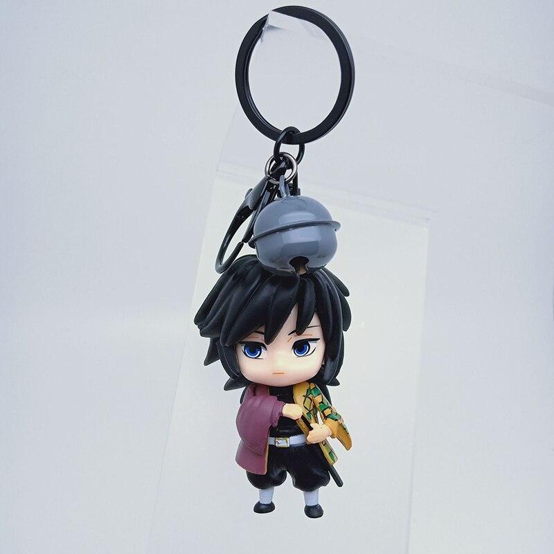 8cm Demon Slayer Anime Figure Kyojuro Rengoku /Kochou Shinobu Action Figure Kimetsu No Yaiba Keychain Pendant Figurine Model Toys