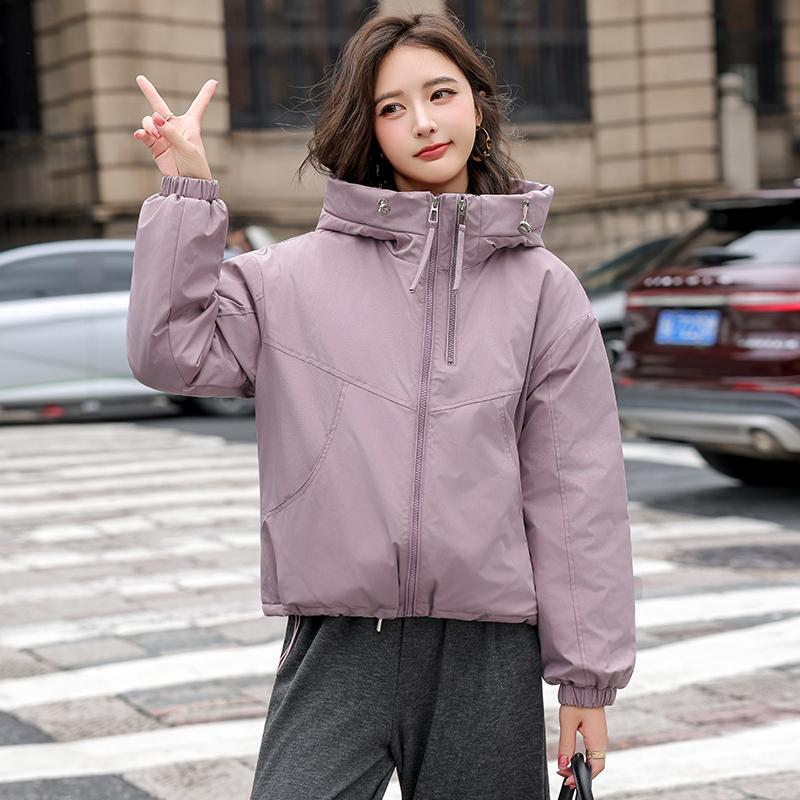 Autumn Winter Thicken Warm Parka Women Casual Sweety Solid Color Big Pocket Loose Hooded Coat Jackets Outwear