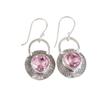 Morganite Gemstone 925 Sterling Silver Jewelry Handmade Earrings 1.30" For Gift EE-63-3